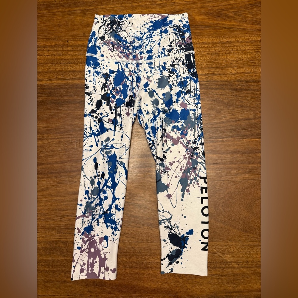 WITH Brand Blue and White Splatter Print Size XS Peloton